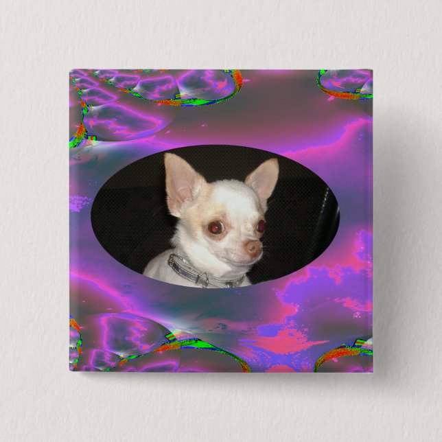 Krasser Roddo quadratischer Knopf Button (Vorderseite)