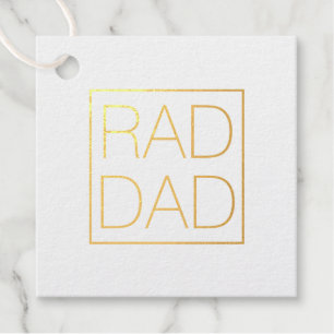 Krasser Vater Goldtypografie und quadratischer Min Geschenkanhänger