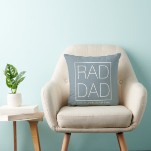 Krasser Vater leicht staubblau personalisiert mini Kissen