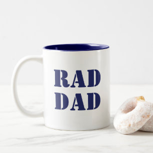 Krasser Vater Marine Blau moderne Typografie cool Zweifarbige Tasse