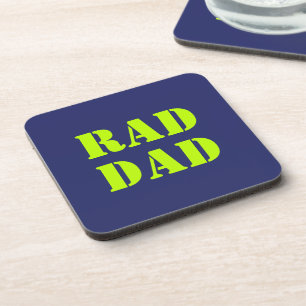 Krasser Vater Neon grün Marineblau moderne Typogra Getränkeuntersetzer