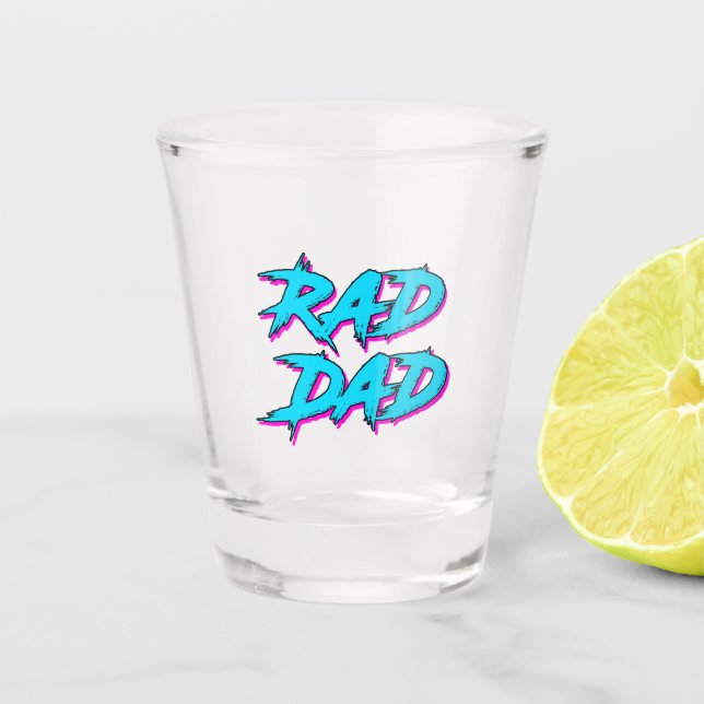 Krasser Vater Retro 80 Schnapsglas (Vorderseite)
