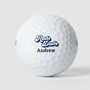 Krasser Vater Retro Type Personalisiert Blue Golf  Golfball