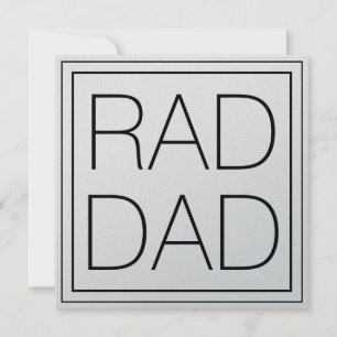 Krasser Vater schwarz-minimalistische Typografie Karte