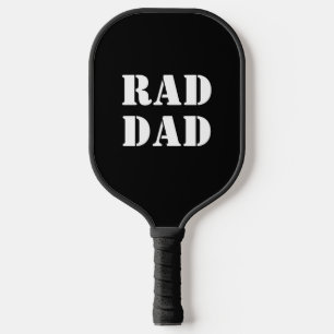 Krasser Vater Schwarz-Weiß-Typografie Pickleball Schläger