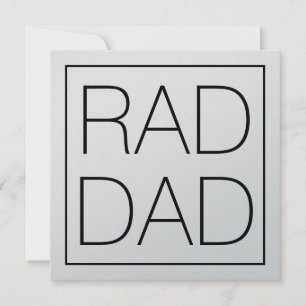 Krasser Vater schwarze Typografie Quadrat minimali Karte