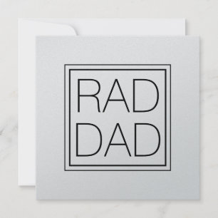 Krasser Vater Silberschwarz-minimalistische Typogr Karte