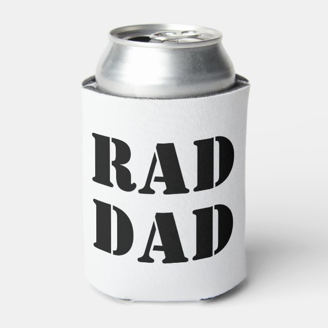 Krasser Vater Weiß & Schwarz Moderne Typografie co Dosenkühler (Kanne Vorderseite)