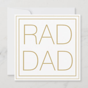 Krasser Vater Weißgold Minimalistische Typografie Karte