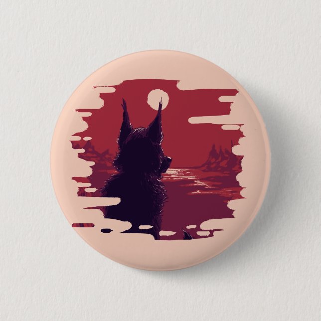 Krasses rotes Bootons Button (Vorderseite)