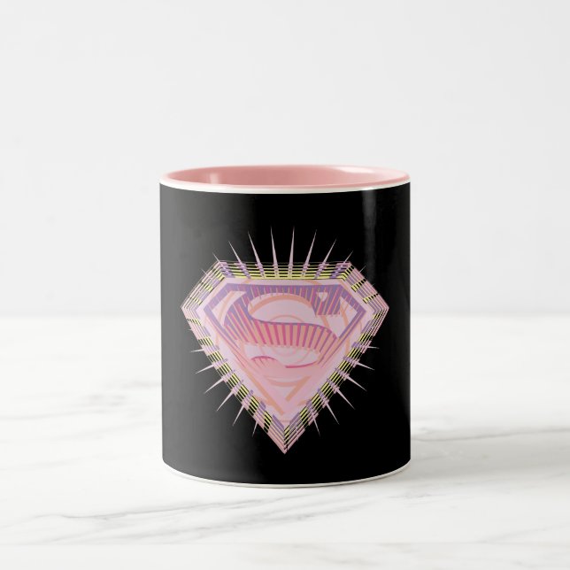 Krasses Supergirl-Logo Zweifarbige Tasse (Mittel)