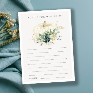 Krassige Kürbis-Tipps für werdende Mütter - Baby S Begleitkarte