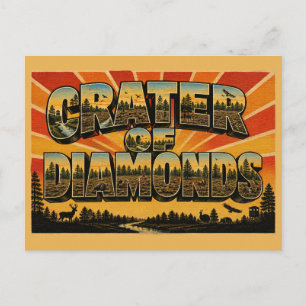 Krater der Diamanten Arkansas Vulkanfeld Kunst Postkarte