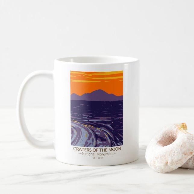 Krater des Mondmond-Nationaldenkmals Idaho Kaffeetasse (Mit Donut)