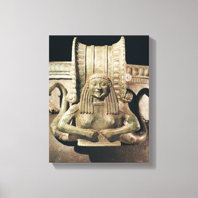 Krater, Detail des Handles Leinwanddruck (Vorderseite)