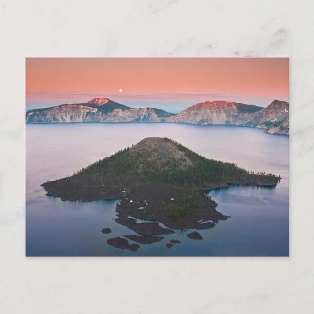 Krater Lake Moonrise Postkarte (Vorderseite)