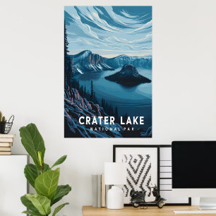 Krater Lake National Park: Eine blaue Oase Poster