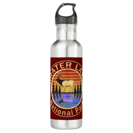 Krater Lake National Park Elch Edelstahlflasche