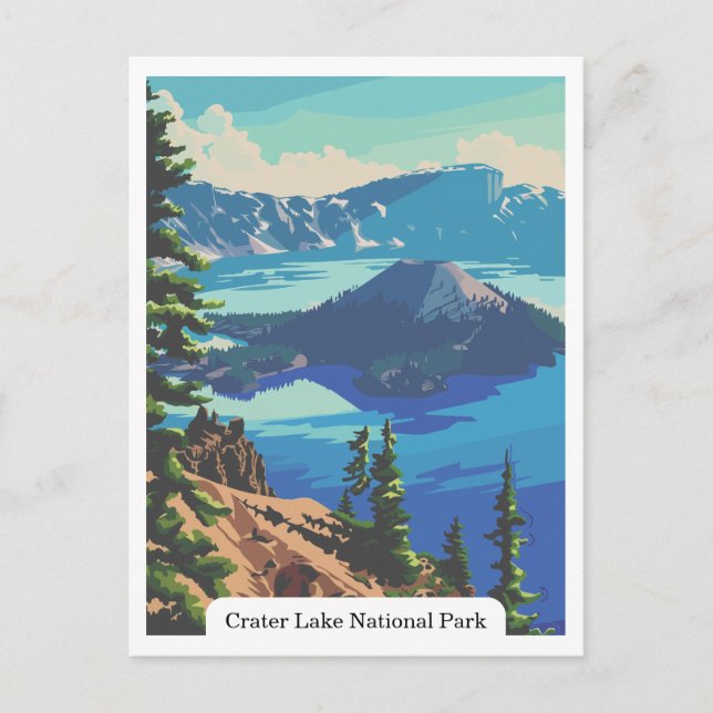 Krater Lake National Park, Oregon USA Postcard Postkarte (Vorderseite)