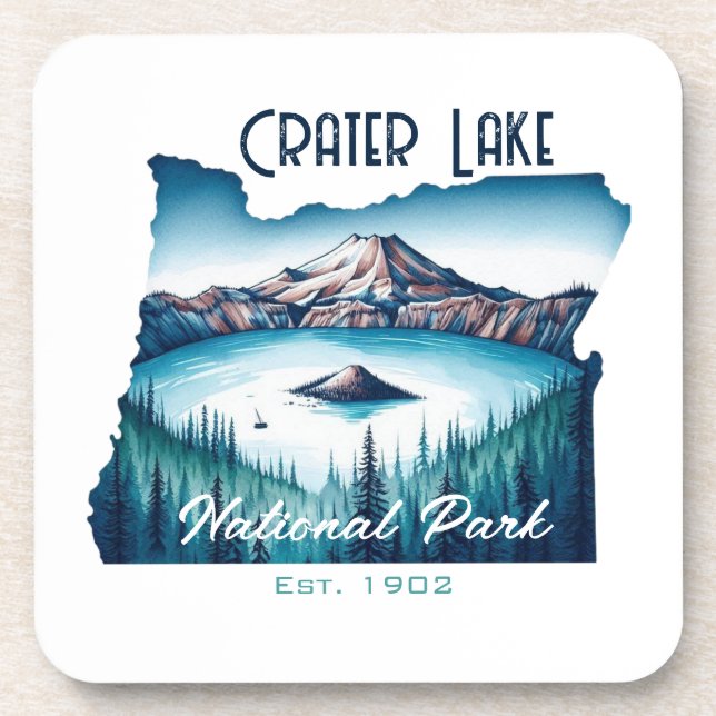 Krater Lake National Park Souvenir Geschenk Getränkeuntersetzer (Vorderseite)
