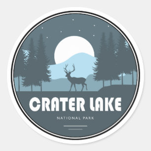 Krater Lake Nationalpark Dez Runder Aufkleber