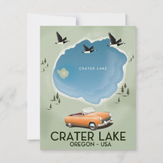 Krater Lake Oregon Reiseplan Plakat