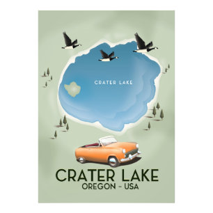 Krater Lake Oregon Reiseplan Plakat Fotodruck