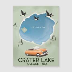 Krater Lake Oregon Reiseplan Plakat Magnetkarte