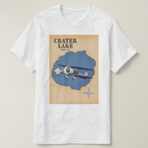 Krater Lake Oregon USA Vintage Karte T-Shirt