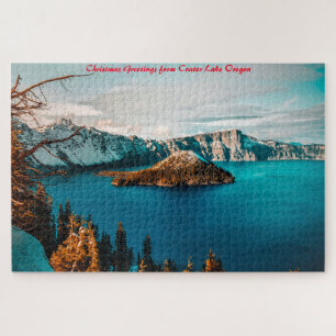 Krater Lake Oregon - Weihnachtsgrüße Puzzle