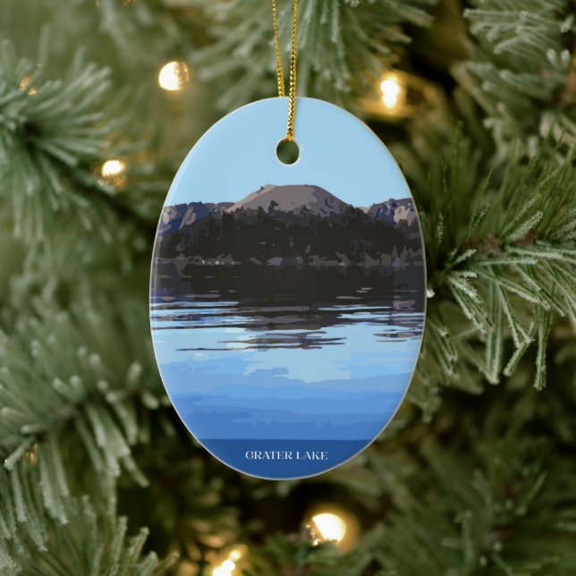Krater Nationalpark California Keramik Ornament (Baum)