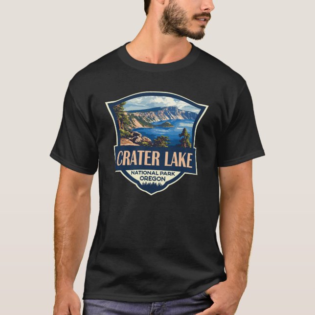Krater Nationalpark California Parco Tassino Abzei T-Shirt (Vorderseite)