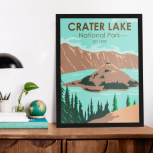 Krater Nationalpark California Vintag Poster