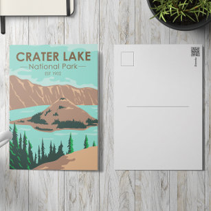 Krater Nationalpark California Vintag Postkarte