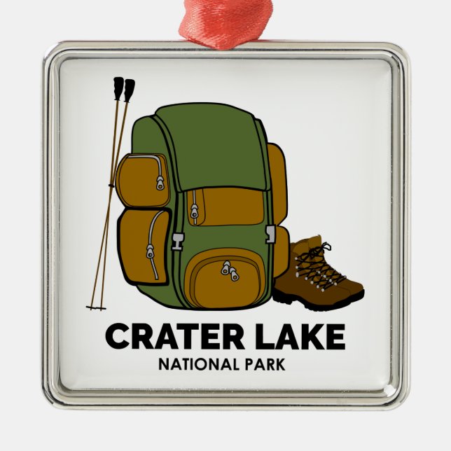 Krater-See-Nationalpark - Rucksack Ornament Aus Metall (Vorne)