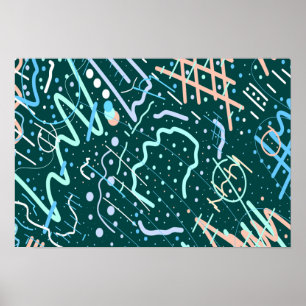 Krater und Kometen Poster