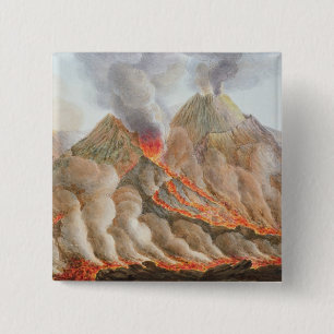 Krater vom Vesuv von einem ursprünglichen Zeichne Button