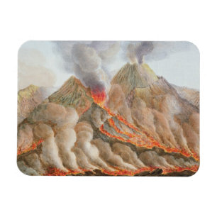 Krater vom Vesuv von einem ursprünglichen Zeichne Magnet