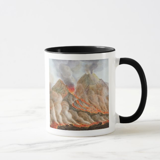 Krater vom Vesuv von einem ursprünglichen Zeichnen Tasse (Rechts)