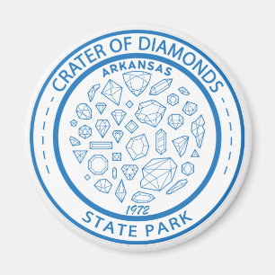 Krater von Diamonds Staat Park Arkansas Abzeichen Magnet