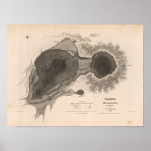 Krater von Kilauea, Hawaii Poster