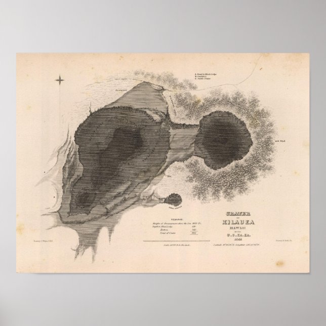 Krater von Kilauea, Hawaii Poster (Vorne)