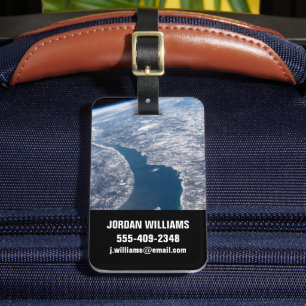 Krater von Manicouagan und der Fluss St. Lawrence Gepäckanhänger