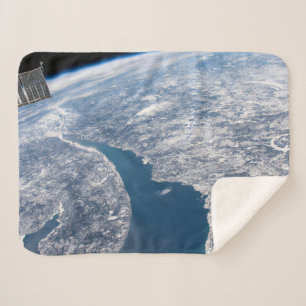 Krater von Manicouagan und der Fluss St. Lawrence Sherpadecke