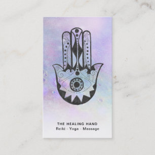 *~* Krater von Moon Hamsa Hand Fatima Yoga Visitenkarte