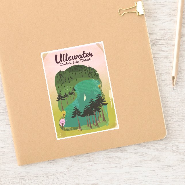 Kratersee Kanada Reiseplakat Aufkleber (Notizbuch)