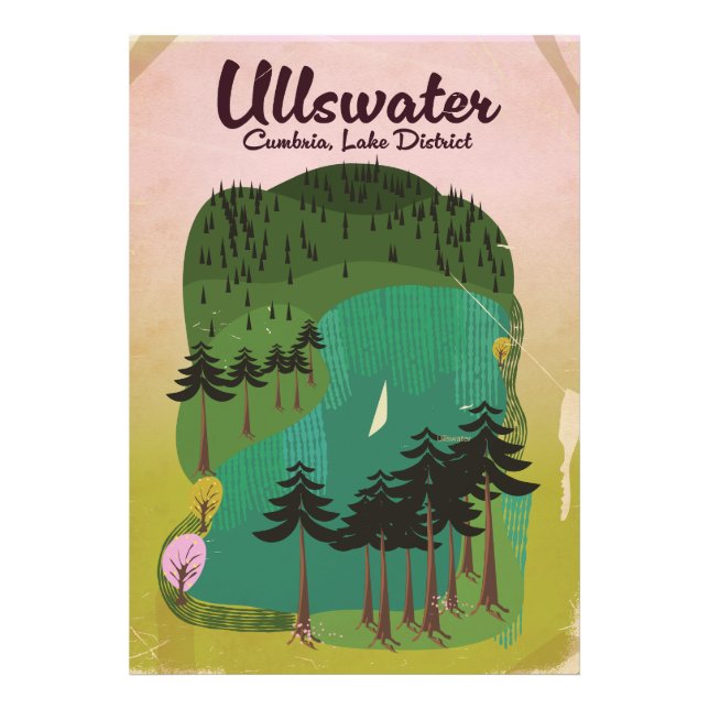 Kratersee Kanada Reiseplakat Fotodruck (Vorne)