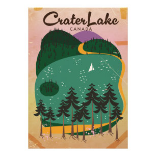 Kratersee Kanada Reiseplakat Fotodruck