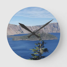 Kratersee Runde Wanduhr