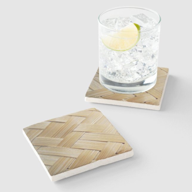 Kratip Thai Lao Isan Bamboo Rice Basket Steinuntersetzer (Seitenansicht)